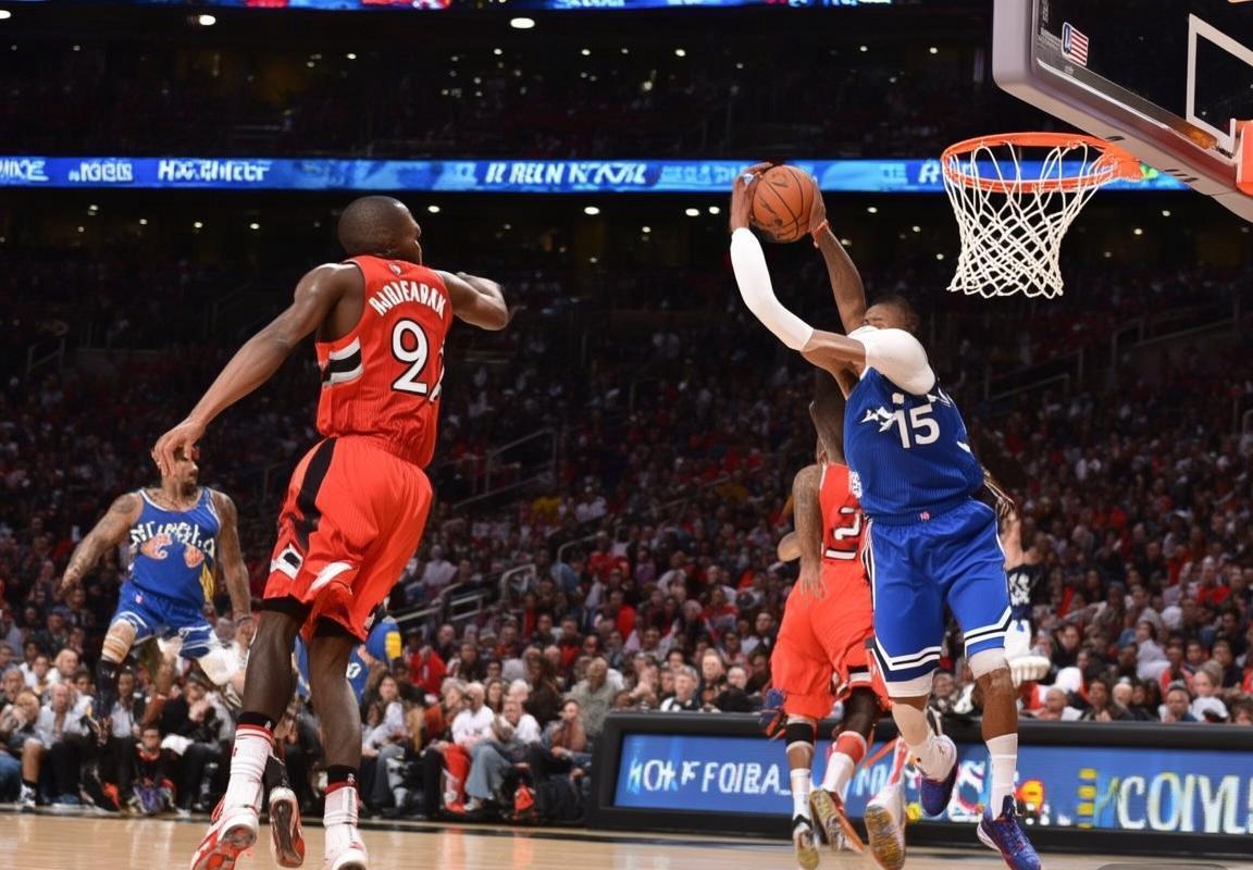 2018年NBA巅峰对决：洛瑞德罗赞率猛龙激战湖人精彩回顾(图4)